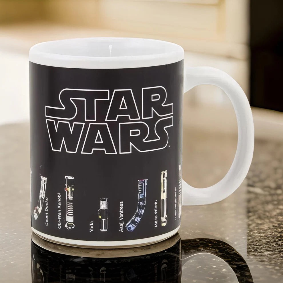 Star Wars Lightsaber Heat Response Ceramic Color-changing Mug Warm Coffee Mug Milk Cup Office Drink Cup