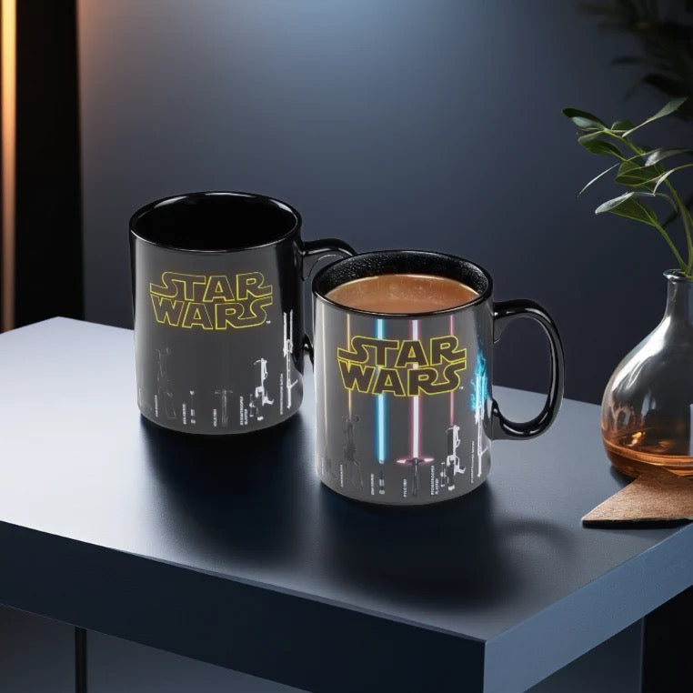 Star Wars Lightsaber Heat Response Ceramic Color-changing Mug Warm Coffee Mug Milk Cup Office Drink Cup